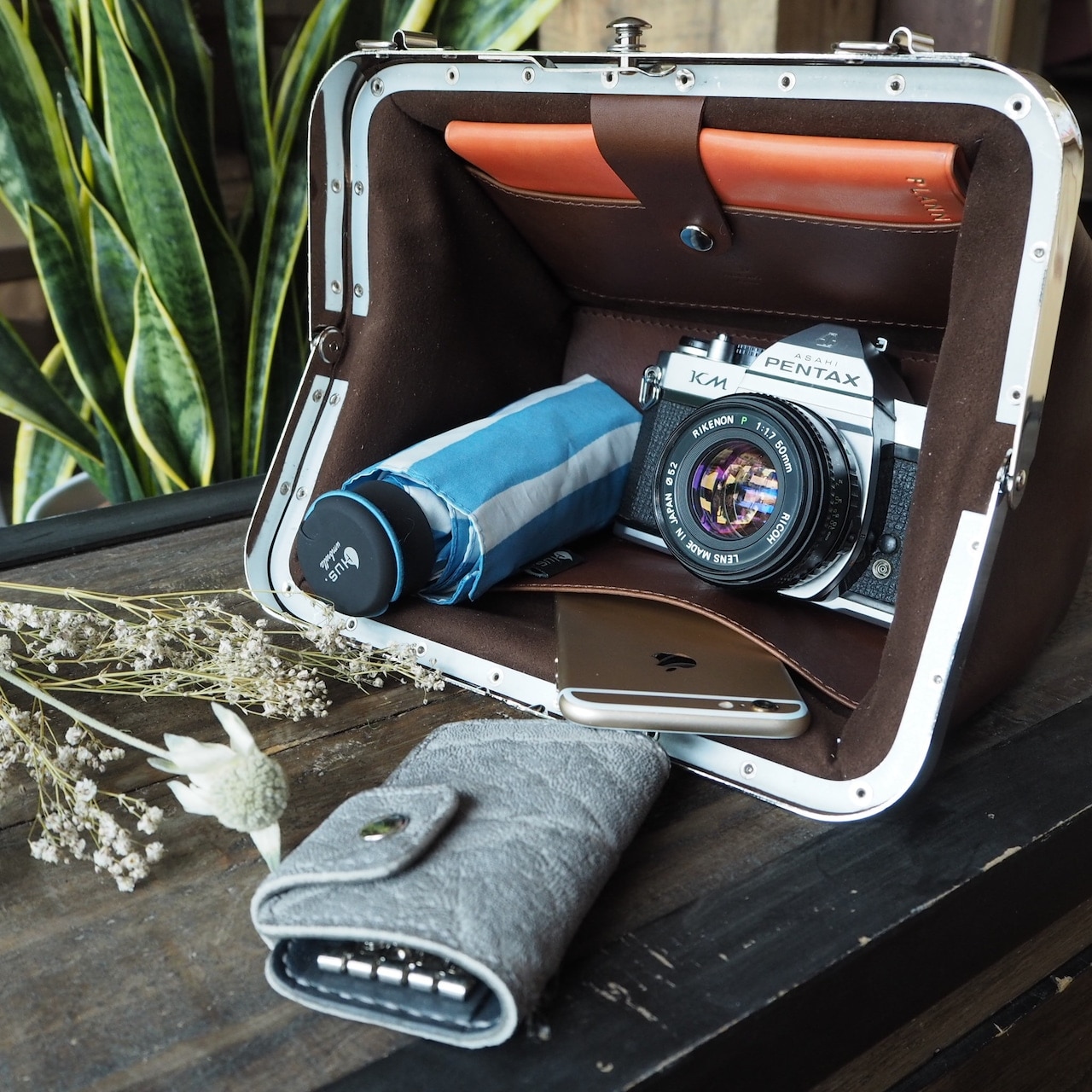 【京都叡山電鉄で採用】車掌かばん グレー  手作りスムースレザーの肩掛け 斜めがけショルダーバッグ