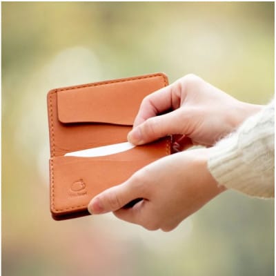 【イタリアンレザープエブロ仕様】名刺入れ キャメル 本革 プレゼントや記念日に【受注生産】