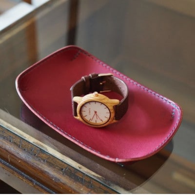 革マネートレー レッド アクセサリーや小物入れ、プレゼントやギフトにも。手作り本革レザー 受注生産