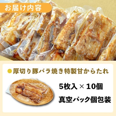 豚肉 特製甘辛たれ 計50枚 5枚入×10袋