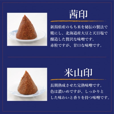 越後みそ　味めぐりセット(各900g袋つめ・3種の米味噌)