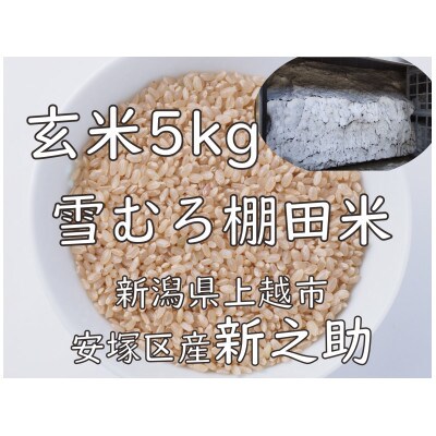 雪むろ棚田米新之助 5kg 玄米