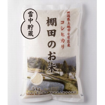 【毎月定期便】雪むろ棚田米コシヒカリ5kg(5kg×1袋)精米-新潟県上越市安塚区産-全12回