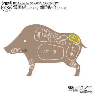 雪国イノシシ [極ランク] ランプ スライス 200g