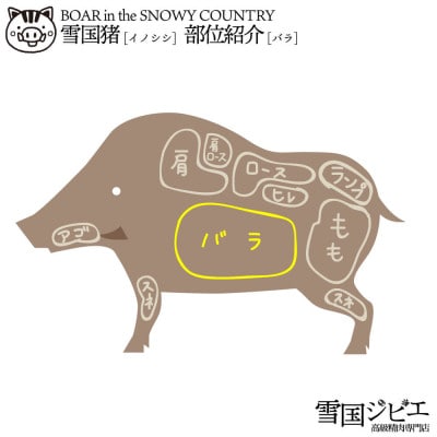雪国イノシシ [極ランク] バラ スライス 200g