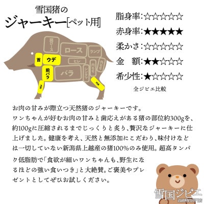 【雪国ジビエ】雪国いのしし ジャーキー [ペット用] 100g
