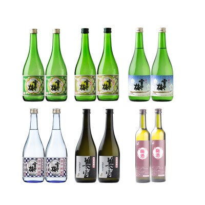 雪中梅　普通酒・本醸造・純米・梅酒ほか　12本セット