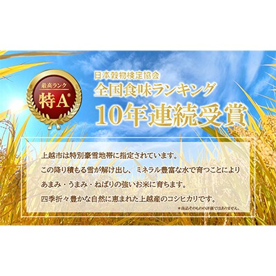 【毎月定期便】【6ヵ月連続お届け】米物語上越産コシヒカリ5kg×2全6回