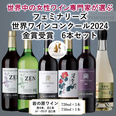 フェミナリーズ世界ワインコンクール2024金賞受賞　岩の原ワイン6本セット