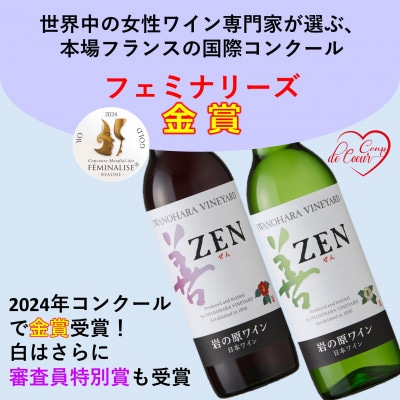小説「葡萄色の夢を追いかけて」&岩の原ワイン善赤白特別セット 360ml×各1本