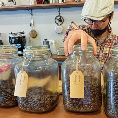 高田・雁木のコーヒーさんぽ　コーヒー(粉)3種各100gとまちあるきガイドブック