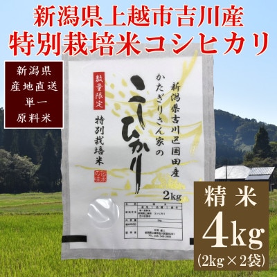★数量限定★令和7年産・新潟県上越市吉川区国田産・特別栽培米コシヒカリ精米4kg