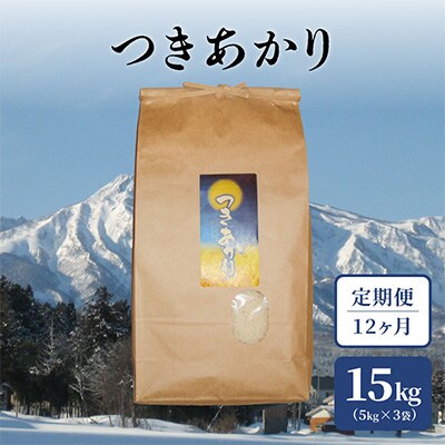 2024年1月発送開始『定期便』新潟県上越市中郷産 早生品種つきあかり精米15kg全12回