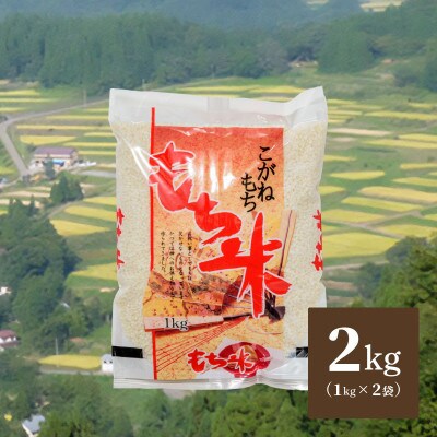 【数量限定】令和5年産 新潟県上越市清里区北野産 棚田米もち米 こがねもち2kg(1kgx2袋)白米