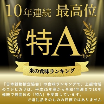 【発送月固定定期便】【さとふる限定】新潟県上越産コシヒカリ 5kg(精米) 全3回