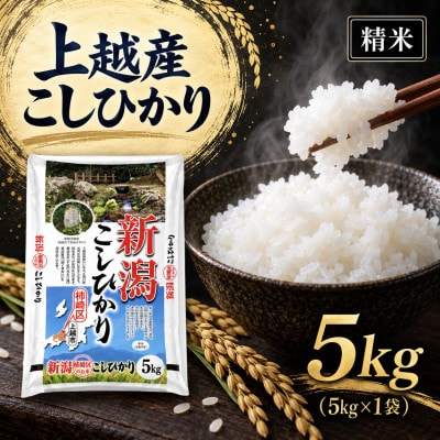 【新米　令和8年産】【食味鑑定士厳選】　新潟県上越市産(柿崎地区)こしひかり　5kg