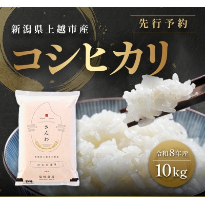 先行予約【11月中旬より順次出荷予定】令和8年産 新潟県 上越市産 コシヒカリ 10kg 白米 精米