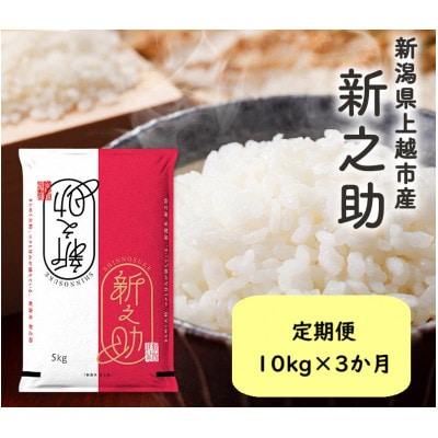 【発送月固定定期便】10月下旬より順次出荷　新潟県上越市産　新之助　白米　10kg全3回