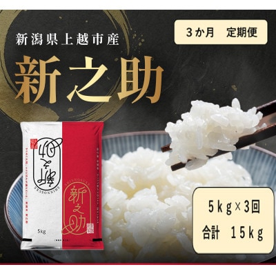 【発送月固定定期便】【10月より出荷予定】新潟県産 新之助 白米 5kg全3回