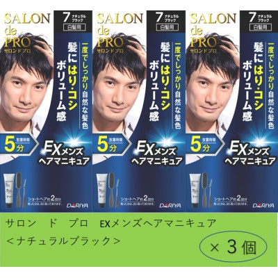 ダリヤ　サロン ド プロ 　EXメンズヘアマニキュア 《ナチュラルブラック》3個セット