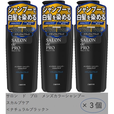 ダリヤ　サロンドプロ　メンズカラーシャンプー&カラートリートメント《ナチュラルブラック》各3個セット