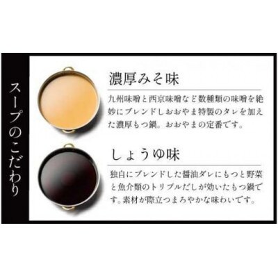 【毎月定期便】博多もつ鍋おおやま　みそ味3人前・しょうゆ味3人前(交互)(福岡市)全6回 FU29