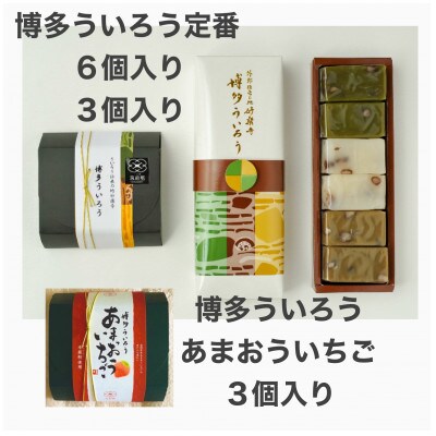 博多ういろう定番6個入り・3個入り・博多ういろうあまおういちご3個入り　計3個 PZ04