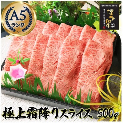 とろける 極上霜降りスライス 博多和牛A5 500g (2～3人前) RN01
