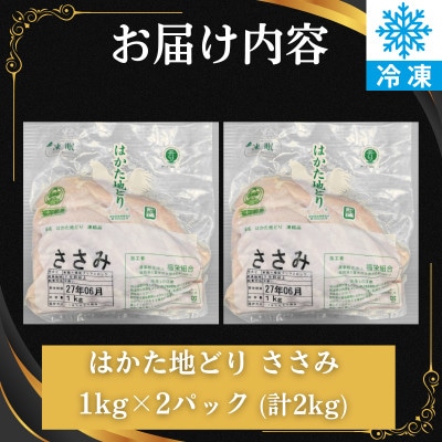 はかた地どり ささみ(2kg)(福岡市) WM019