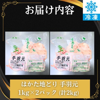 はかた地どり 手羽元(2kg)(福岡市) WM021