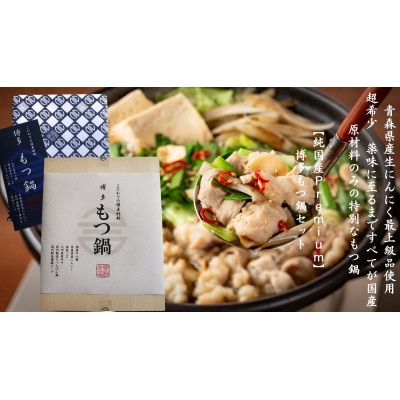 純国産Premium博多もつ鍋セット(醤油味・2人前)WH009