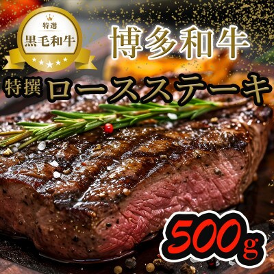 【博多和牛】黒毛和牛特選ロースステーキ(500g) DR10