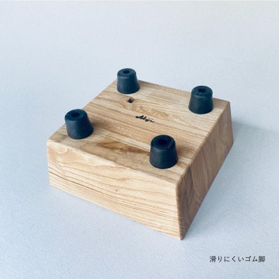 ペットフードテーブル　carving S(福岡市内製造)(ガラスボウル付き)(福岡市) VL015