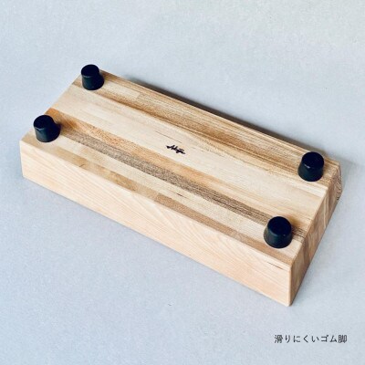 ペットフードテーブル　carving S 2連(福岡市内製造)(ガラスボウル付き) VL017