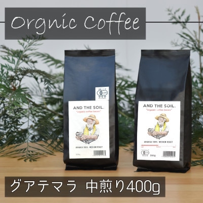 AND THE SOIL.オリジナル焙煎オーガニックコーヒー豆GUA　中煎り400g ME03