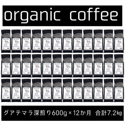 【毎月定期便】ANDTHESOIL.焙煎オーガニックコーヒー豆GUA深煎り600g ME36全12回