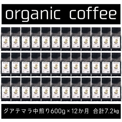 【毎月定期便】ANDTHESOIL.焙煎オーガニックコーヒー豆GUA中煎り600g ME37全12回