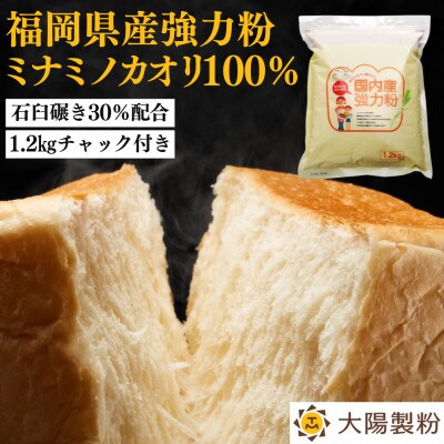 【福岡市内製造】あなたもパン屋さん!　福岡県産強力粉 1.2kg入×5袋セット(6kg)AED002