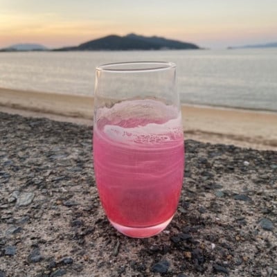 【福岡市】オーシャングラス　1個　420ml【ピンク系】 ACM002VC02