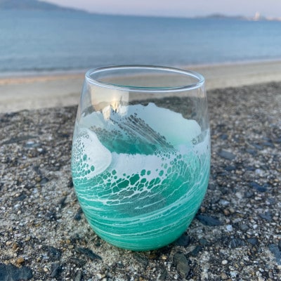 【福岡市】オーシャングラス　1個　330ml【エメラルドグリーン系】 ACM001VC03