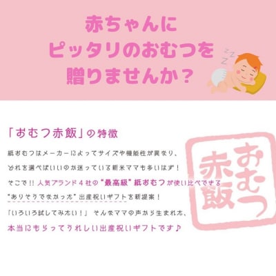 「おむつ赤飯」出産祝いギフト メッセージカード(有り)【EP001VC01】