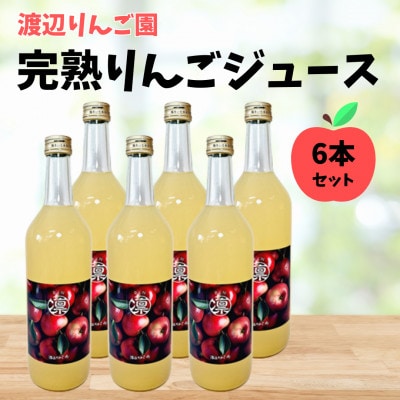 【完熟りんごジュース】6本セット◆渡辺りんご園◆矢板産◆100%りんごジュース