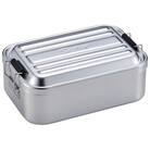 深型アルミランチボックス 1段 1200ml シルバー  11-089 AFTD12 596490