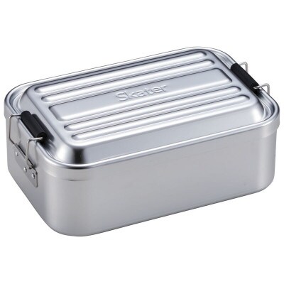 深型アルミランチボックス 1段 1200ml シルバー  11-089 AFTD12 596490