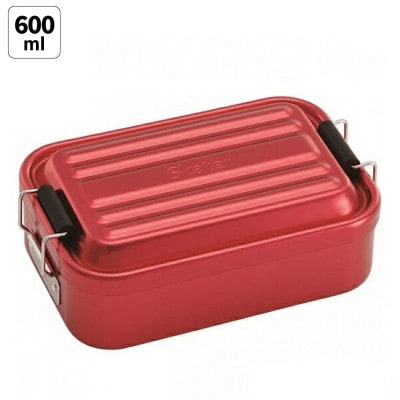 アルミふわっとランチボックス 1段 600ml レッド 9-101 AFT6B 451461