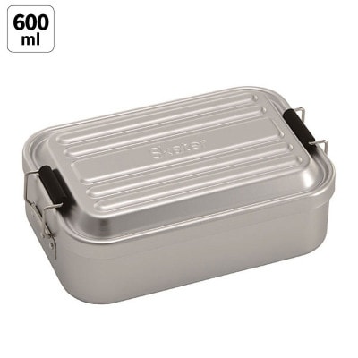 アルミふわっとランチボックス 1段 600ml シルバー 9-102 AFT6B 451447