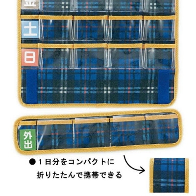 お薬のみ忘れ管理 お薬ポケット 1週間 トラディショナルチェック JDP1N 661983