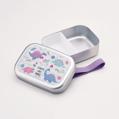 アルミ弁当箱 370ml ハッピー&スマイルレインボー 646256