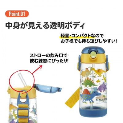ワンプッシュストローボトル 480ml PDSH5 ハッピー&スマイルレインボー 646287