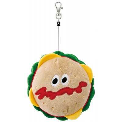 ぬいぐるみ型 リール付パスケース PASC1 バーガーコンクス バーガー  5-163 529122